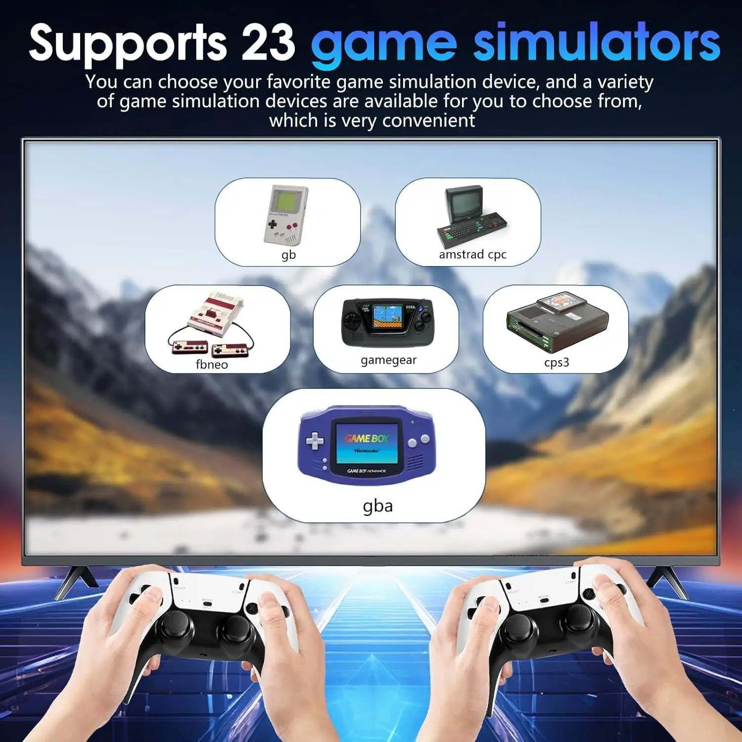 2026new Wireless Retro Game Console 23 Simulators And Over 40,000 Games 2.4g Wireless Controllers(128g) - Image 5