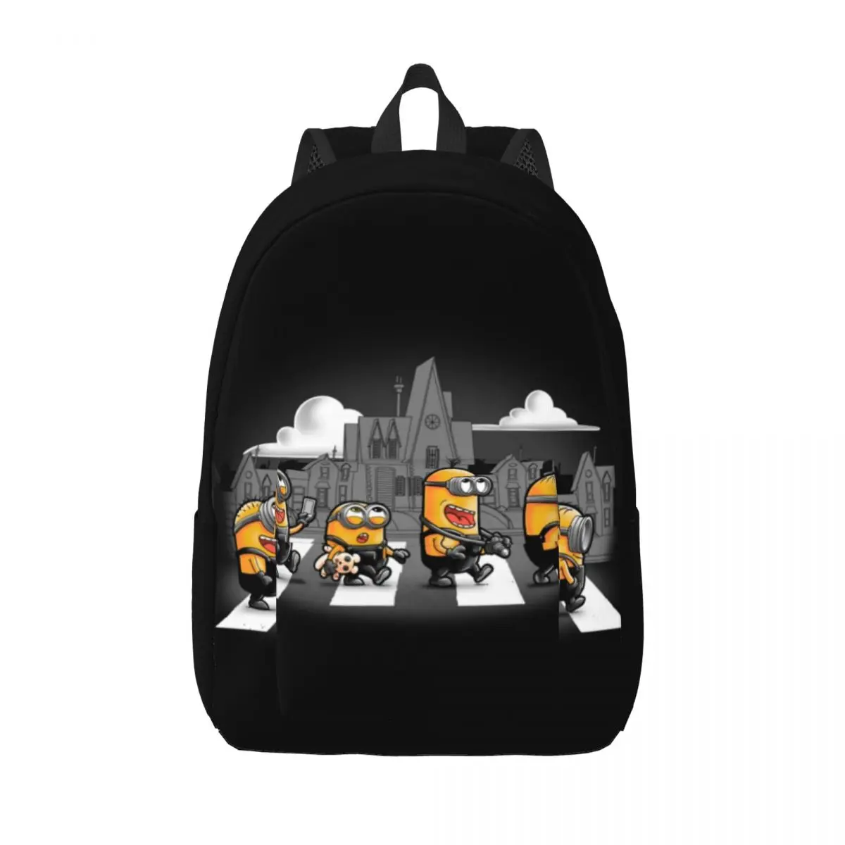 

Custom M-Minions Road Essential Cartoon Canvas Backpack for Men Women School College Student Bookbag Fits 15 Inch Laptop Bags