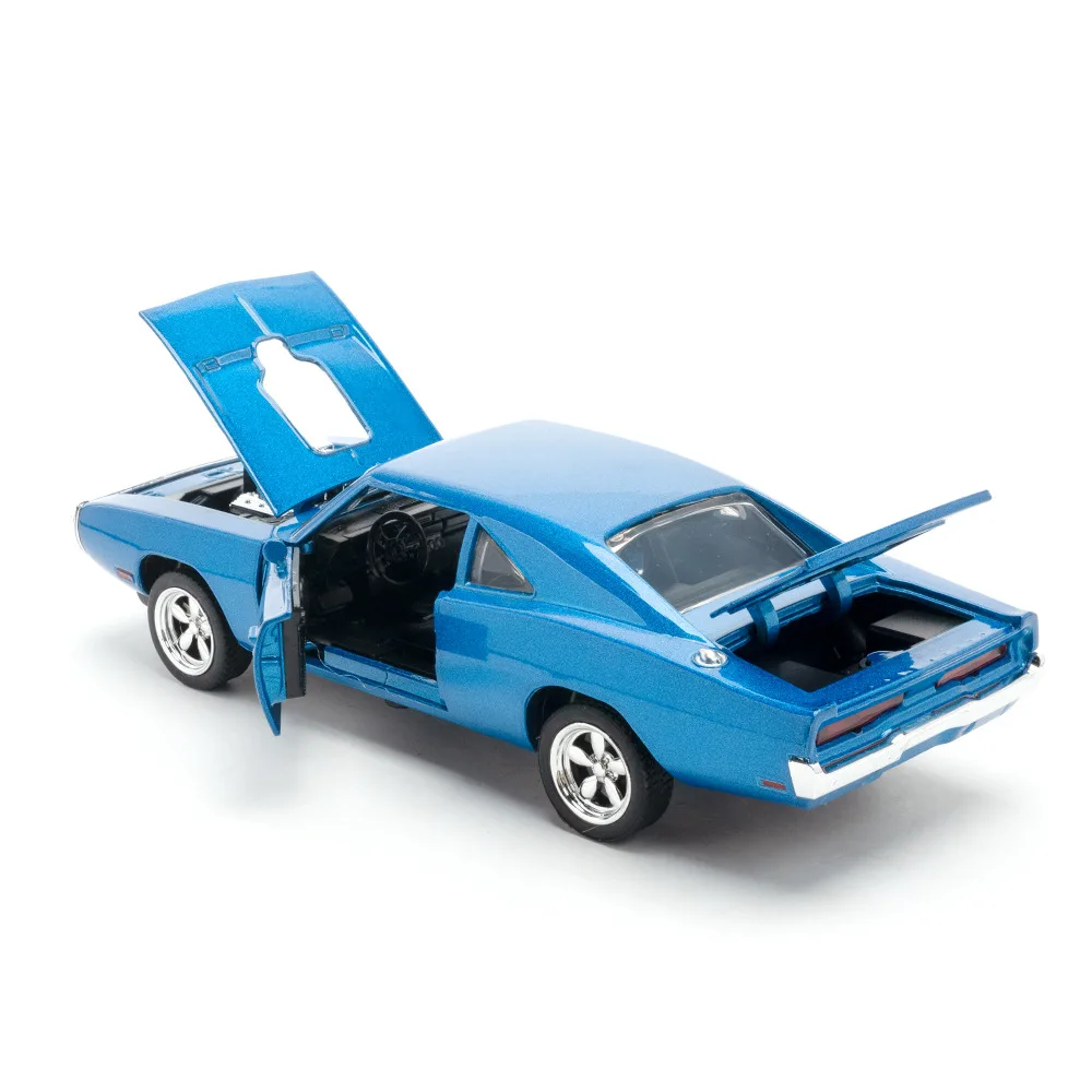 1:32 Oplader 1970 Automodel Diecast Simulatie Terugtrekken Geluid En Lichten Voertuigen Modelspeelgoed Collectie Ornament Kinderen Geschenken