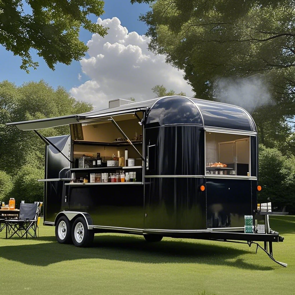 Reboque de rua, cozinha móvel, churrasco, reboques de fast food, caminhão de comida totalmente equipado com cozinha completa para venda