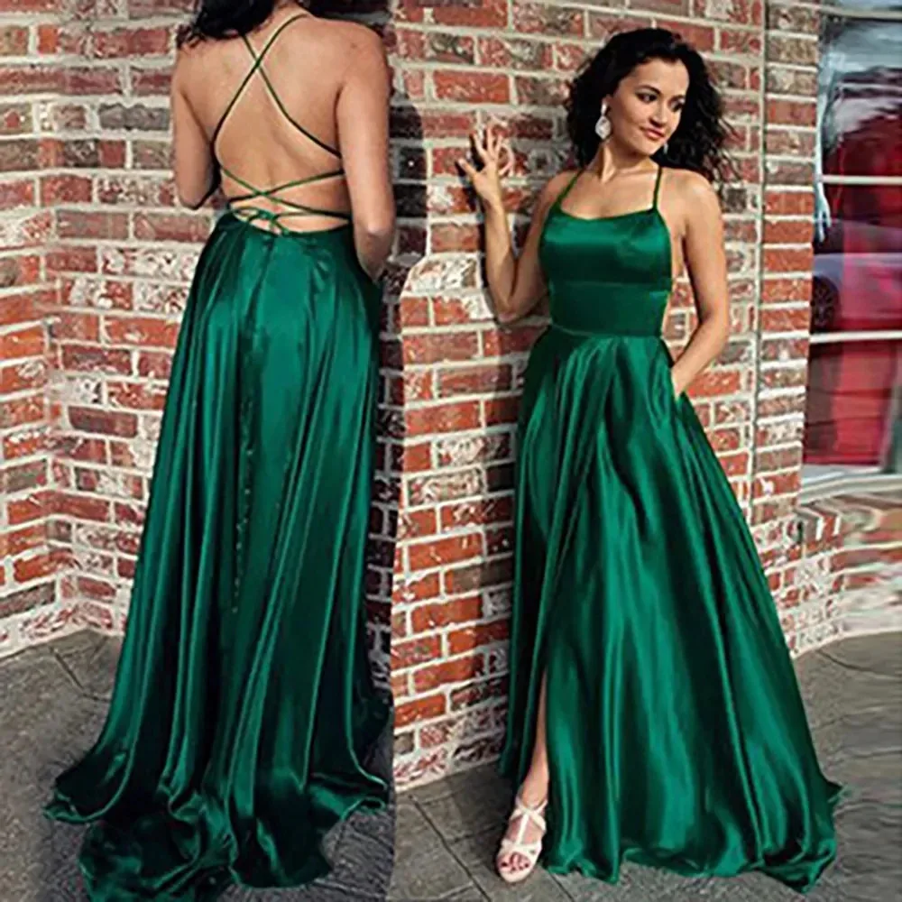 Hi Shy Bridal Luxury Evening Dresse A-LINE Square Collar Sling Floor-Length Chiffon 2023 New of Formal Evening Prom Dress Women