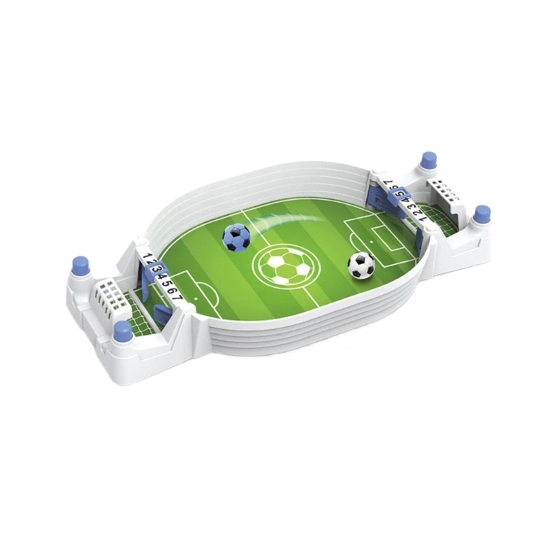 Mini Tabletop Soccer Game with 2 Footballs Realistic Interactive Desktop Football Game Board for Gathering Entertainment