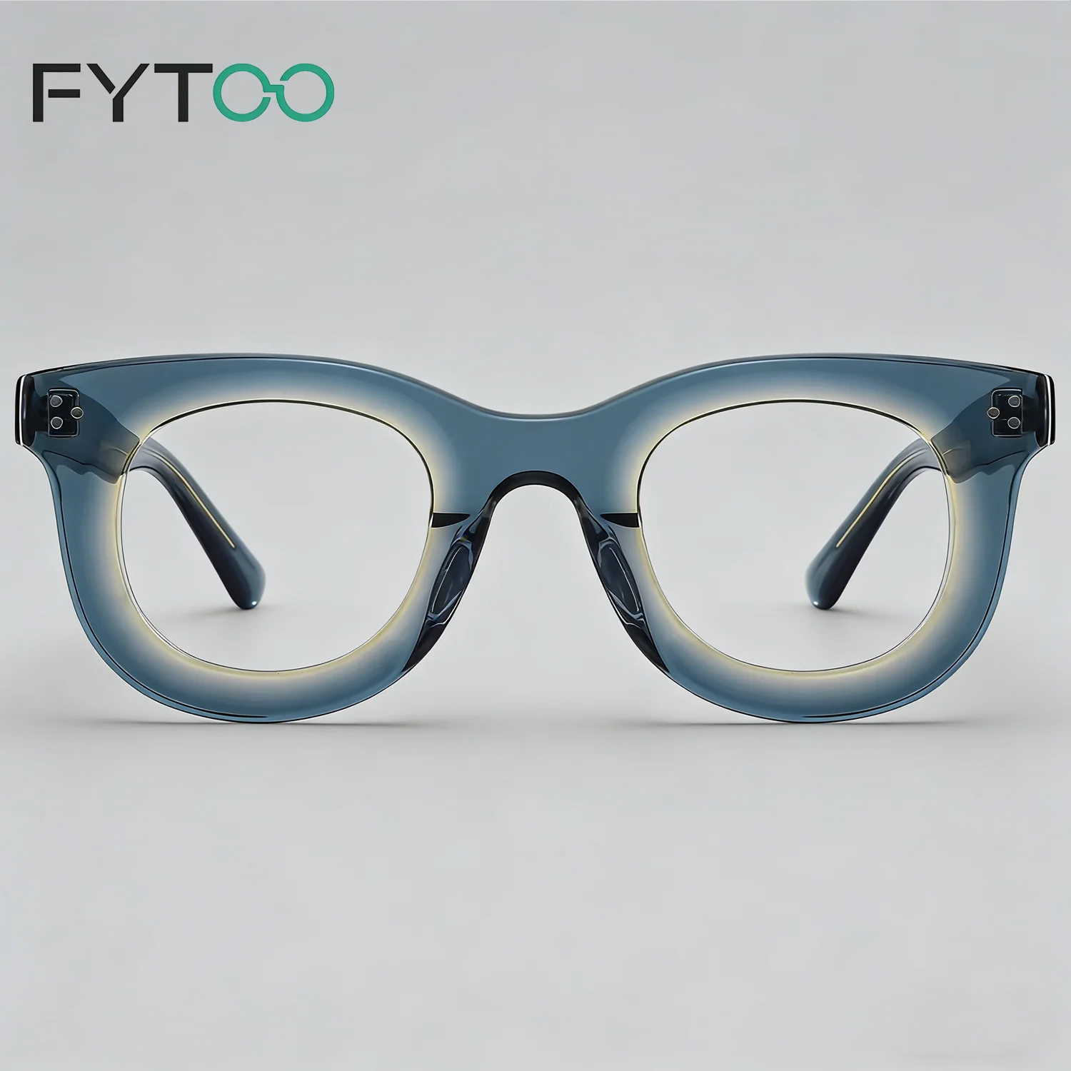 

Женские модные оправы для очков FYTOO из ацетата в форме кошачьего глаза, сине-чайного цвета, для повседневного ношения ZH8840-C1
