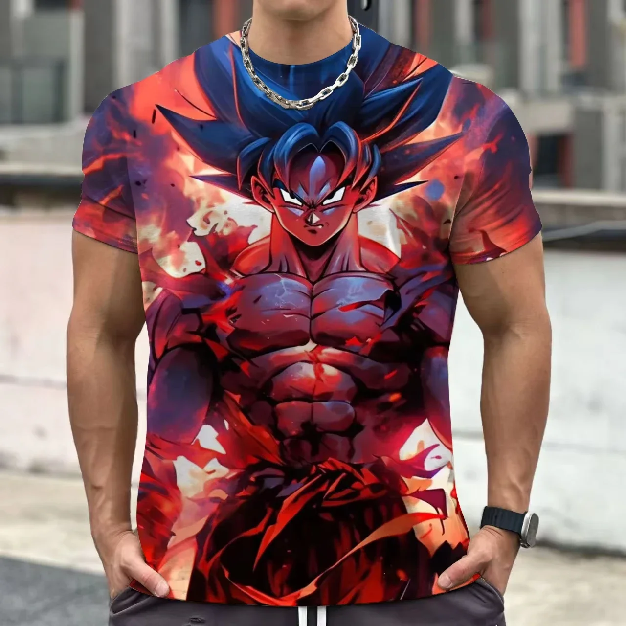 Dragon Ball Z 2026 Goku Men's T-shirt Anime T-shirts Children's Clothing Short Sleeve Essentials Tops Fashion New Harajuku Style