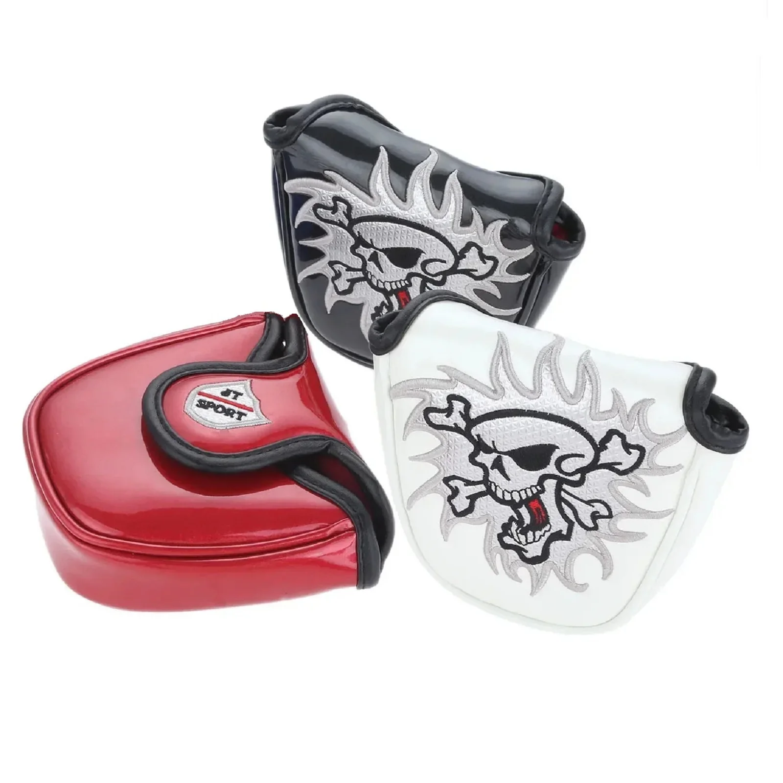 

1 шт., полукруглый чехол для молотка для гольфа из искусственной кожи, чехол для головы, чехол для клюшки, защитная сумка с магнитной застежкой