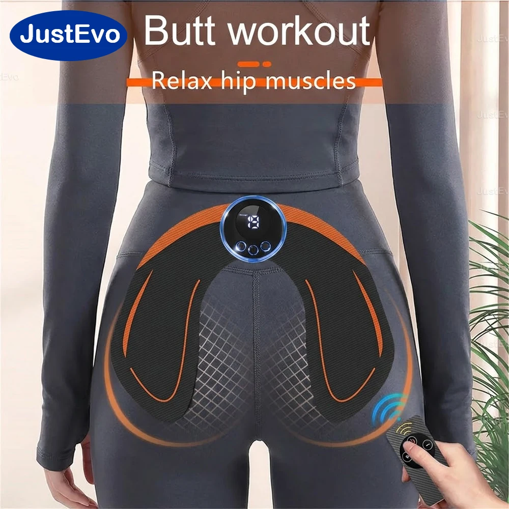 Electric Hip Trainer, Portable Gluteal Muscle Exerciser, Wireless Buttocks Massage Pad, Home Gym Workout Equipment for Women
