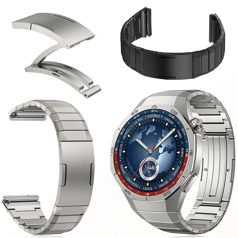 No Gaps Luxury Titanium Alloy Strap For Huawei Watch GT 5 Pro Metal Bracelet For Huawei Watch GT 5 Pro Business Band Correa image 2
