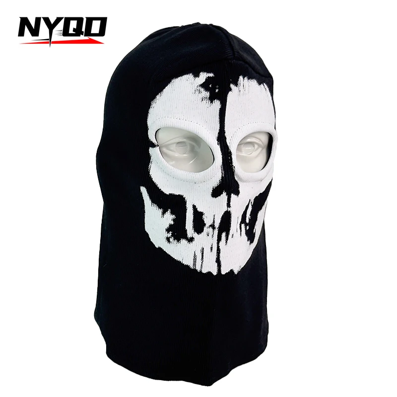 Motorcycle Balaclava Full Face Mask Skull Print Motorbike Full Face Mask Windproof Skiing Head Neck Warmer Bicycle Helmet Liner view 3