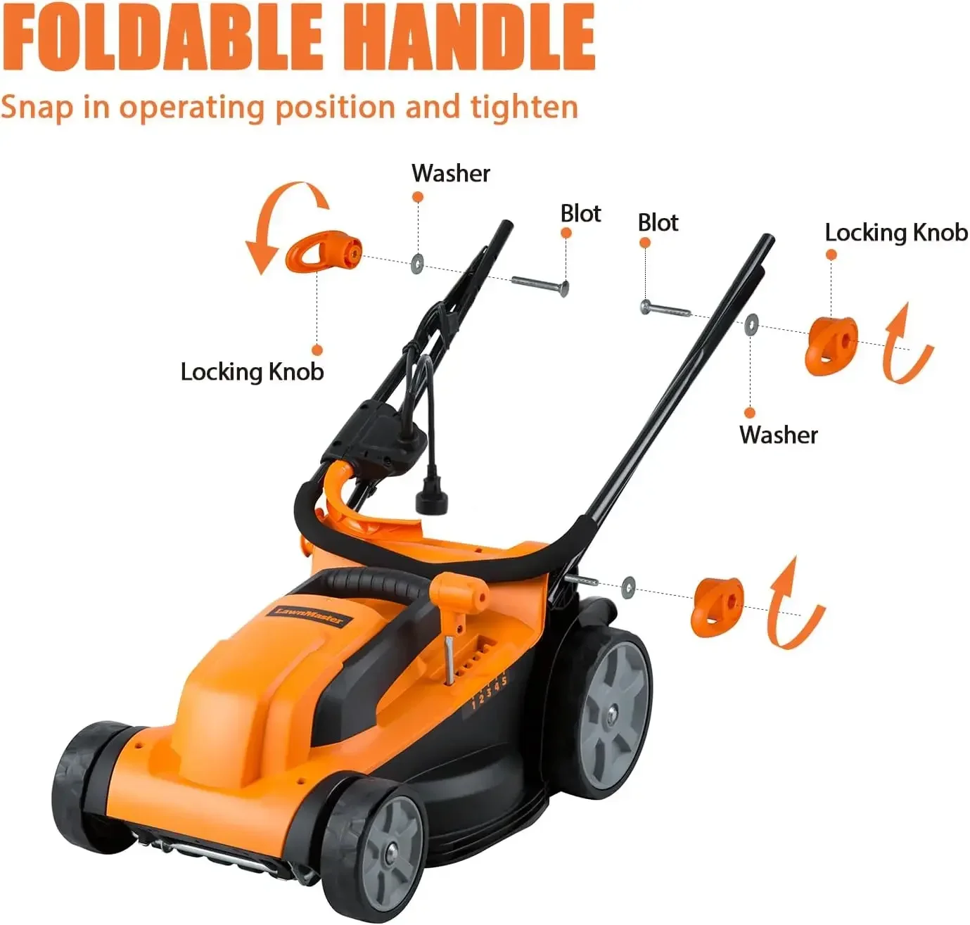 Cortador de grama elétrico com fio MEB1114K 15 polegadas 11AMP