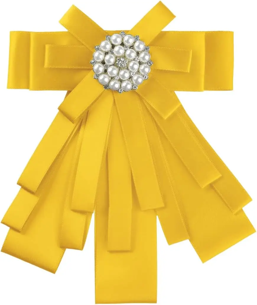Krawatte für Herren und Damen, Perle, Strass, Schleife, Business, Bankett, Anzug, Hemd, Krawatte, Brosche, Hochzeit, Party, Schleife, Cocktailparty-Zubehör – Detail 14