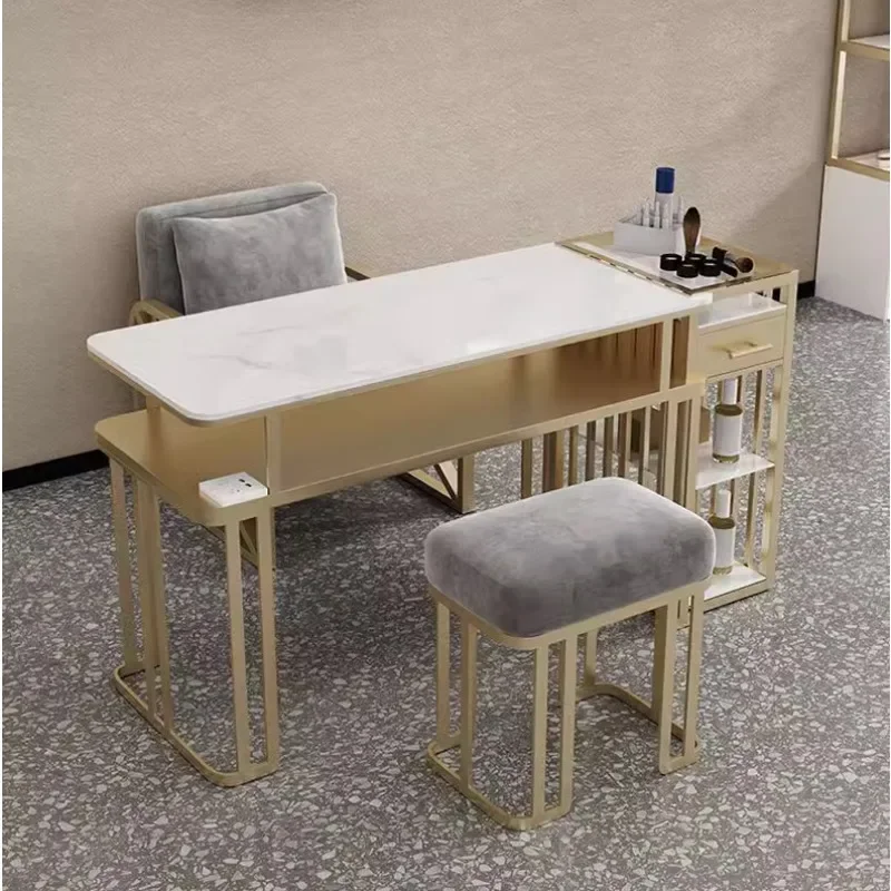 

Salon Station Table Nail Supplies Equipment Dressing Tables Arredo Estetista Nails Desk Manicure Corner Gel Aesthetics Beauty