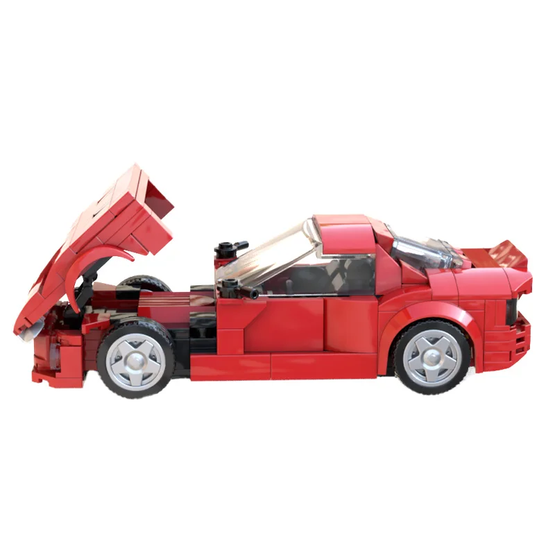 

302 PCS Red Luxury Speedy Sports Car Technology Bricks Model Assemble Building Blocks Creative Display Toy For Adults Kids Gift