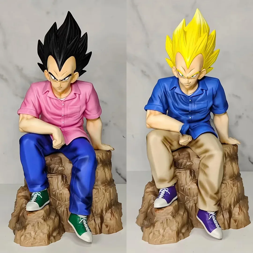 22cm Dragon Ball Figure Vegeta Anime Figure Pink Casual Style Vegeta Figurine Pvc Collection Statue Model Ornament Toys Gift