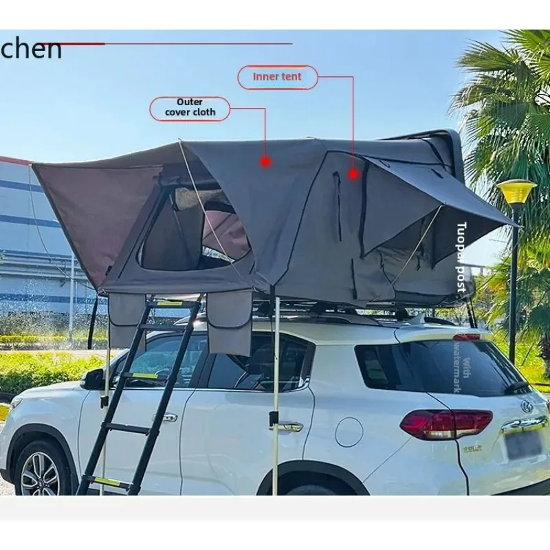 passenger car roof tent hard shell automatic self-driving pickup truck back bucket high cover tent