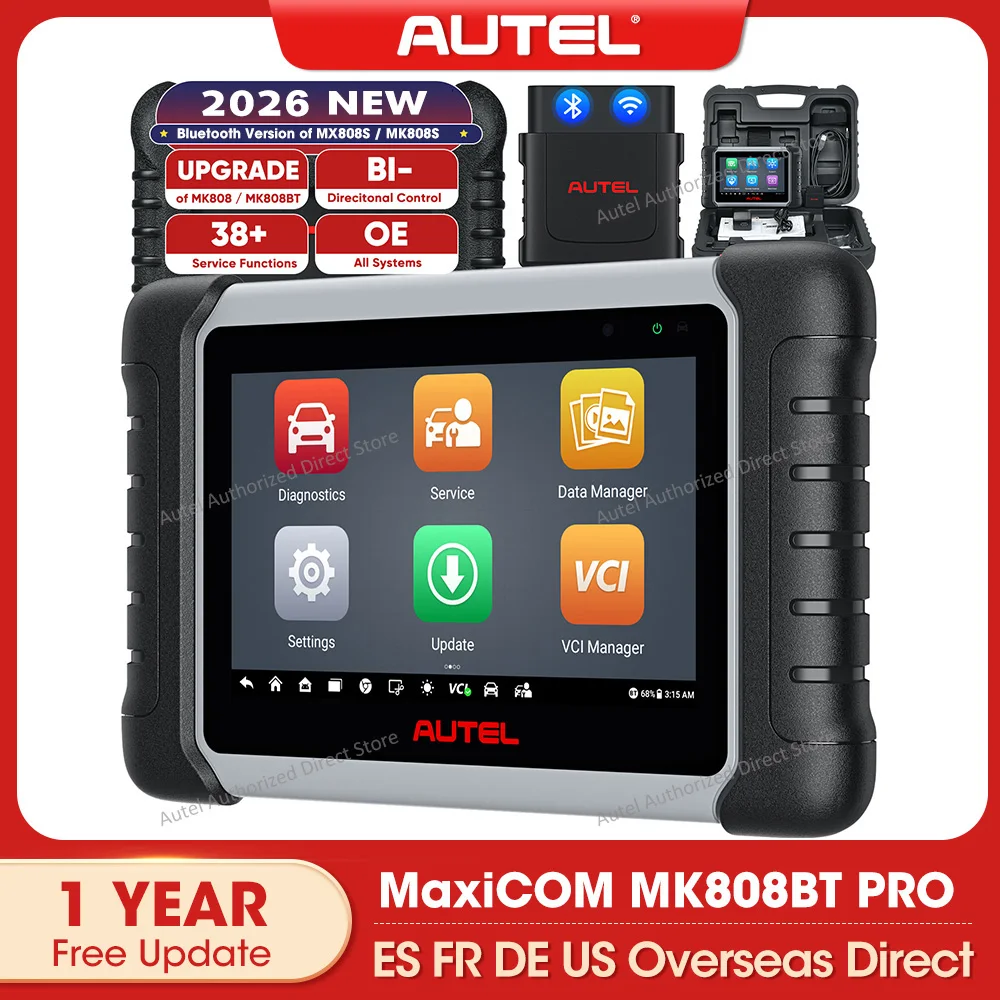 Autel MaxiCOM MK808BT PRO OBD2 Scanner outil de Diagnostic de voiture Bluetooth Scanner automobile lecteur de Code OBD2 PK MK808KBT MK808S