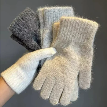 Gants d'équitation en peluche mignons pour femmes, gants moelleux, chauds, hiver, 1 paire