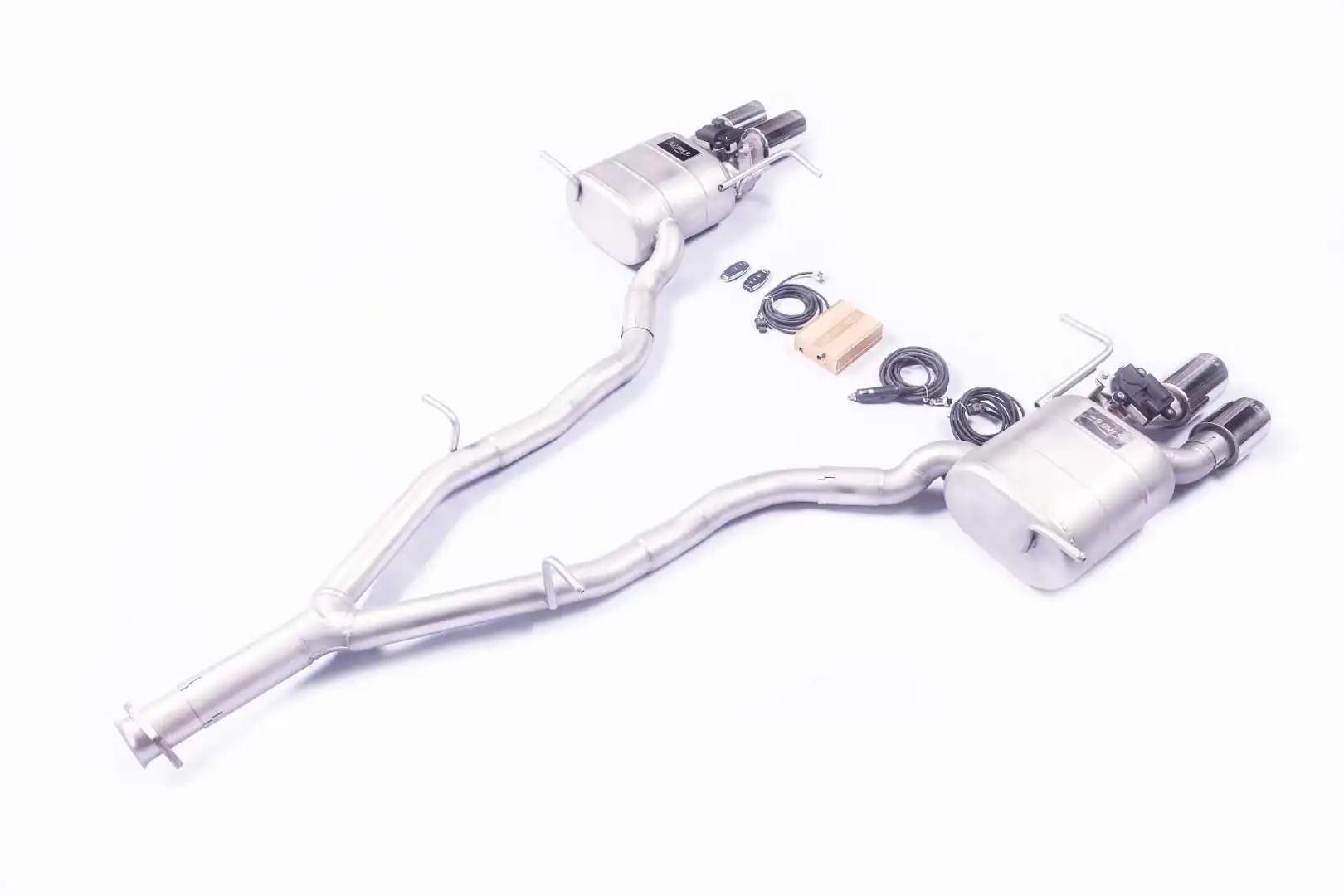 

【 Custom product 】 For 04-11 Mercedes-Benz SLK200 1.8T Catback 304 stainless steel adjustable valve exhaust system silencer