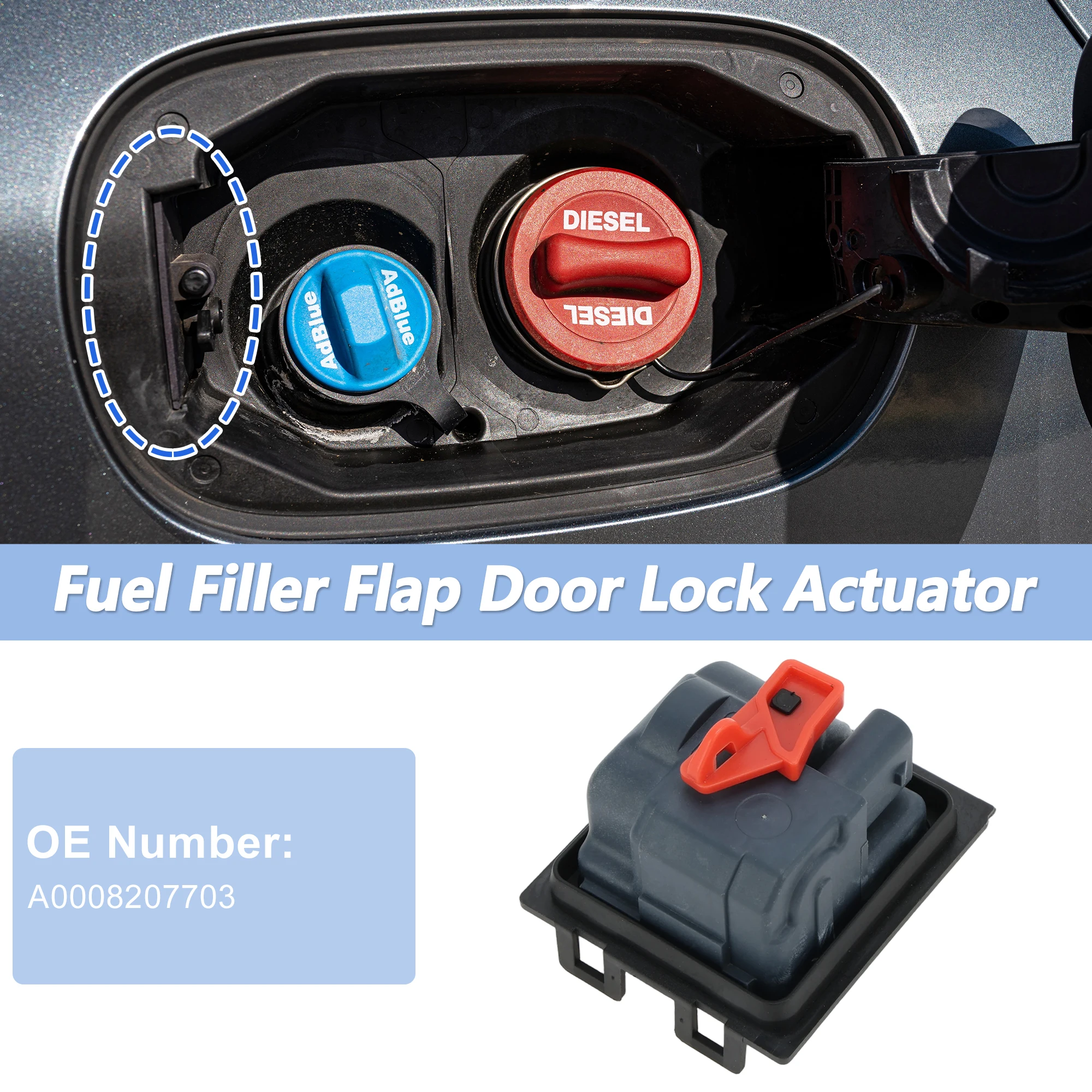 

UXCELL No.A0008207703 Fuel Filler Flap Door Latch Lock Actuator for Mercedes-Benz C350e