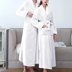 Cozy Bathrobe Luxurious Men's Hooded Bathrobe with Adjustable Belt Ultra Soft Absorbent Male Robe with Pockets Plush Solid Color