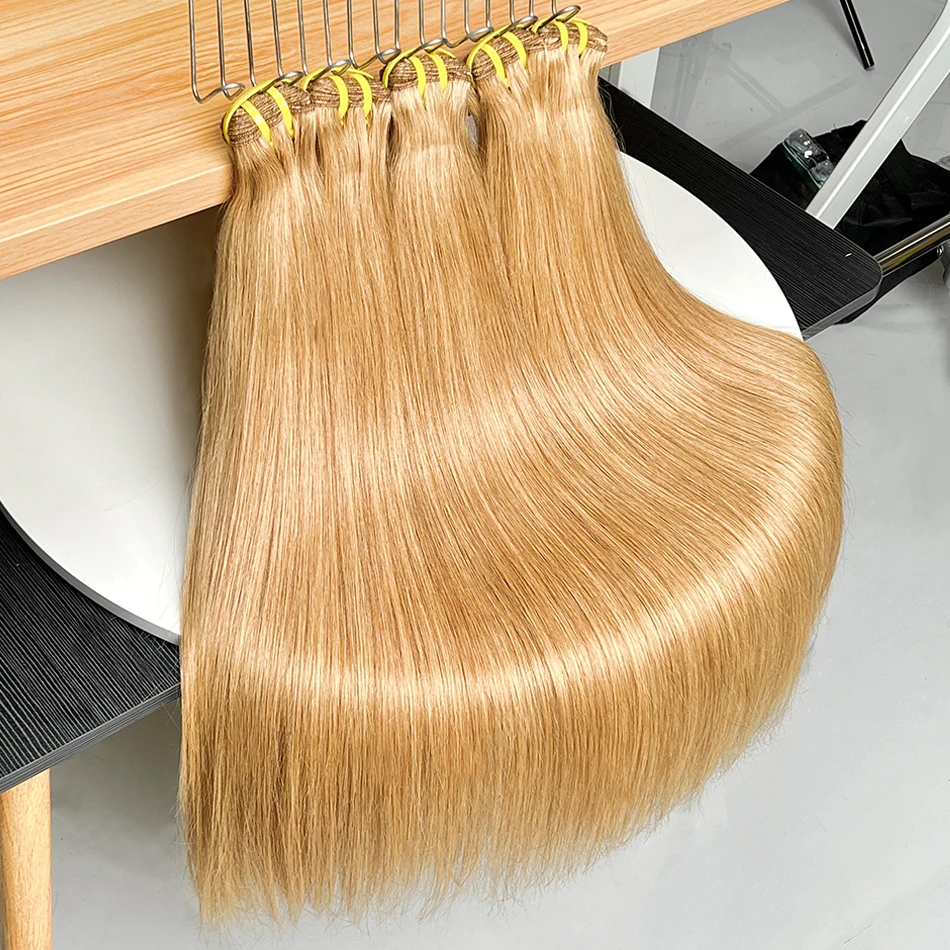 #27 Color Bundles Human Hair Double Weft 16-30 Inch Vietnamese Hair Weave Extensions Tissage Raw Virgin Hair For Women