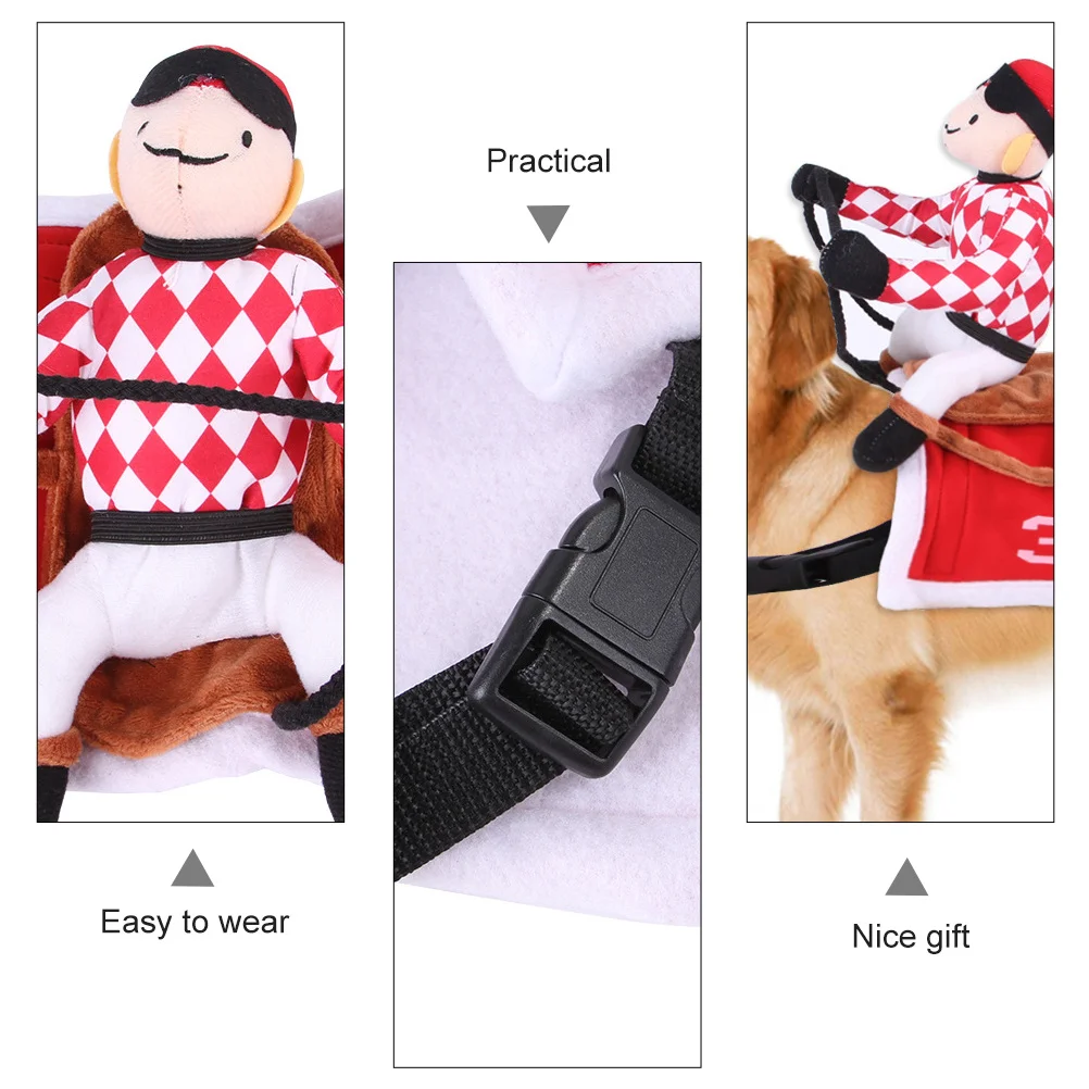 

1 Set Pets Cotton Dog Costume Polyester Clothes Various Sizes Convenient Plastic Buckle for Holidays Bars Parties