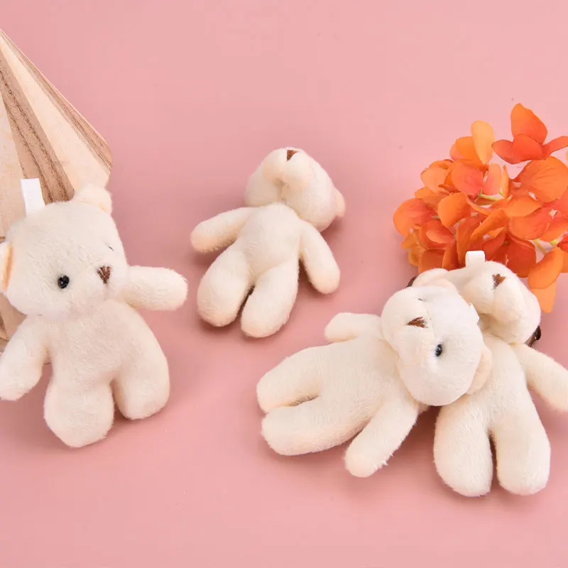 

4PCS/Lots Mini Plush Bear Toys Small Pendant Cute Bears Doll Soft Stuffed Toy For Kids Girls Gift