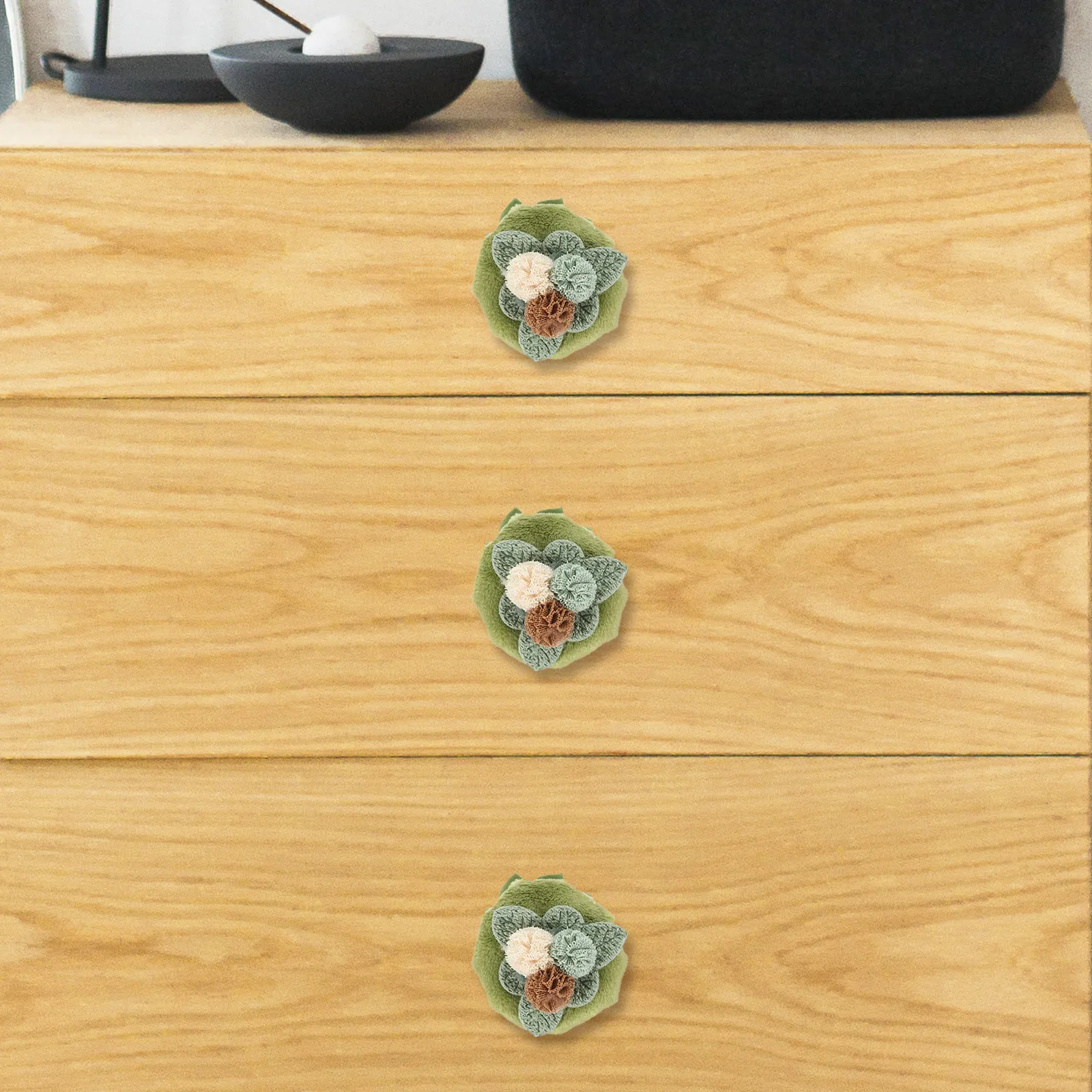 

Stylish Flower Door Knob Cover Soft Elastic Fabric Protector for Cabinet Cupboard Drawer Round Knob Decoration Safe Easy Fit