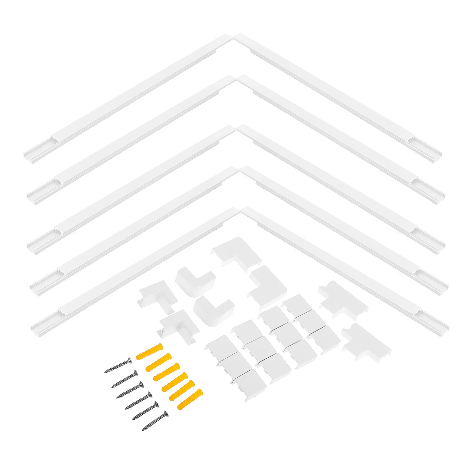 

Wire Management Kit 2M Pvc Cord Hider For Wall Cable Organizer Box Line Set Cover Power Strip Concealer Wall Mount Storage