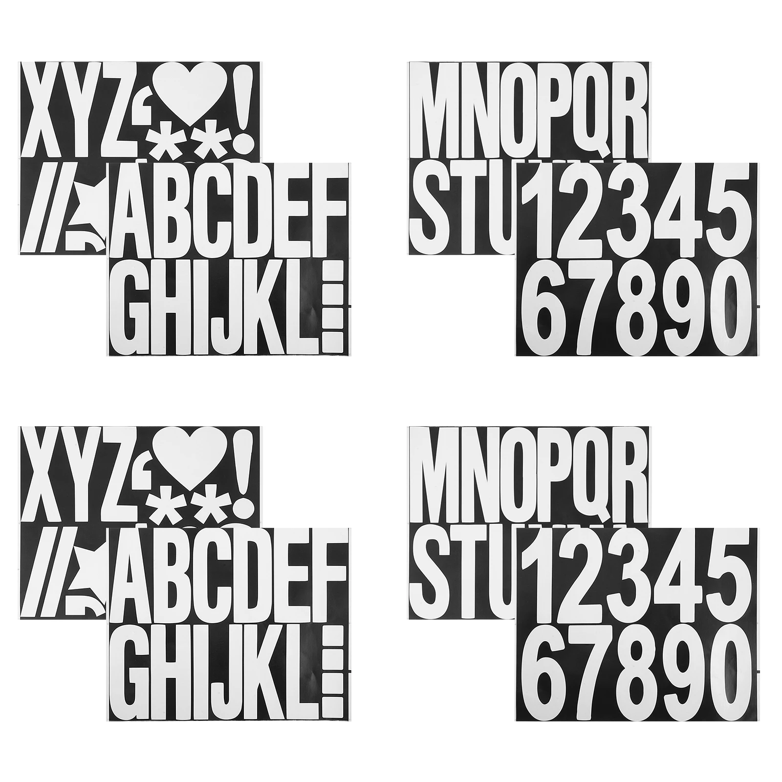 

8 Sheets Trash Can Stickers 4 Inch House Numbers Letters PVC Material Easy Application Bin Labels Mailbox