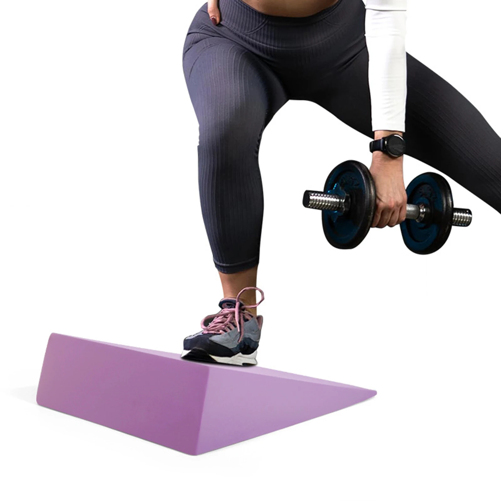 Squat Wedge Block Triangle Yoga Diagonal Brick Nonslip Muscle Building Ramp Step Board for Pilates Balancing Practicing