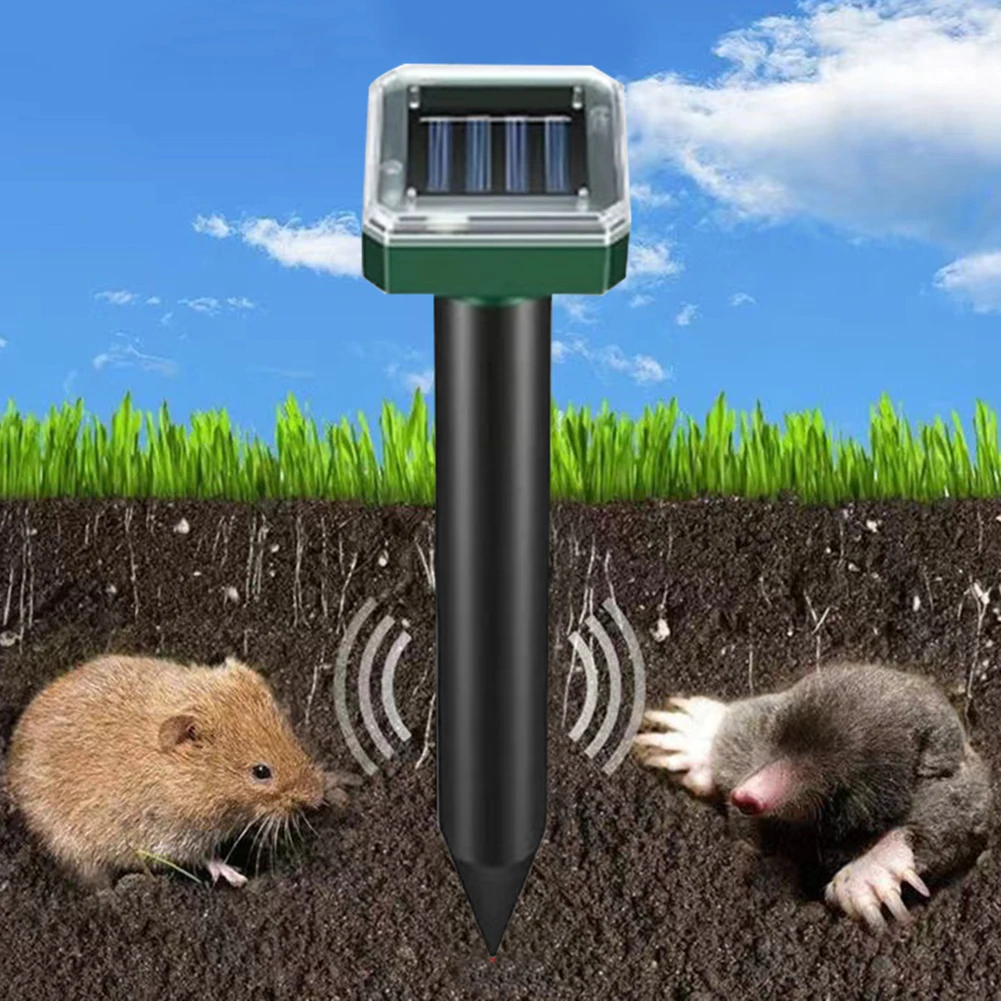 4/8/16PCS Solar Ultrasonic Animal Repeller 400-1000Hz Solar Power Mouse Mole Repellent Outdoor Pest Control Tool For Yards Farms