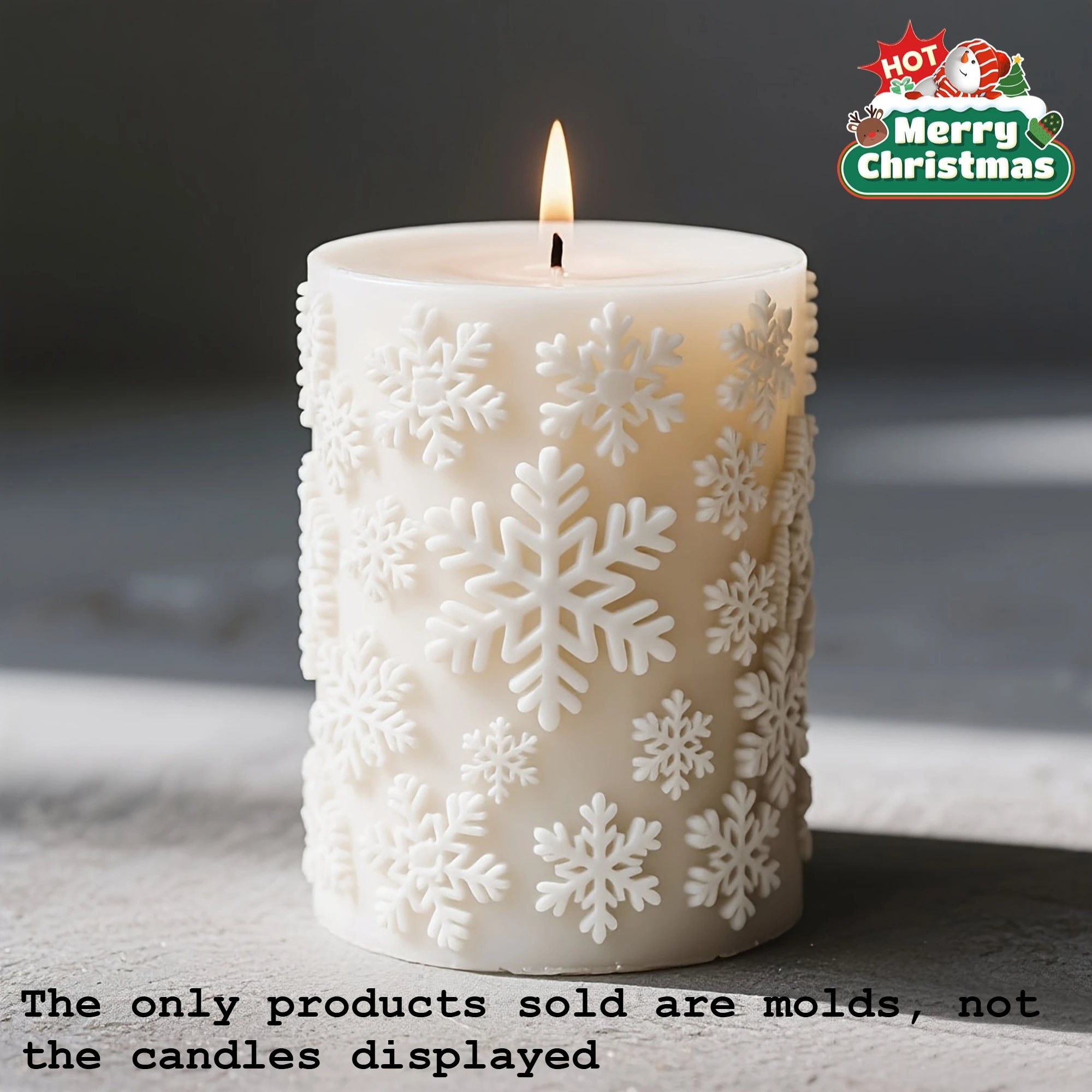 1 Stück Weihnachtsdekoration Ornamente Silikonformen für DIY Kerzen Formen. Heimdekoration Ornamente Weihnachtsgeschenk Gipsformen