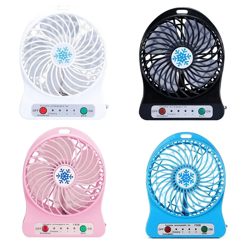 Multifunctional Lithium Battery Charging Electric Fan Portable Outdoor Mini Handheld Fan Snowflake Without Battery