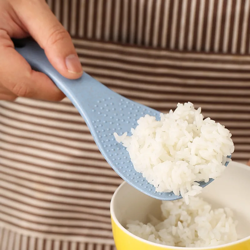 Rice Spoon Home Rice Paddle kitchen Spatula Non-stick Wheat Straw Rices Serving Cooking Utensil Tool Cookware Spoons