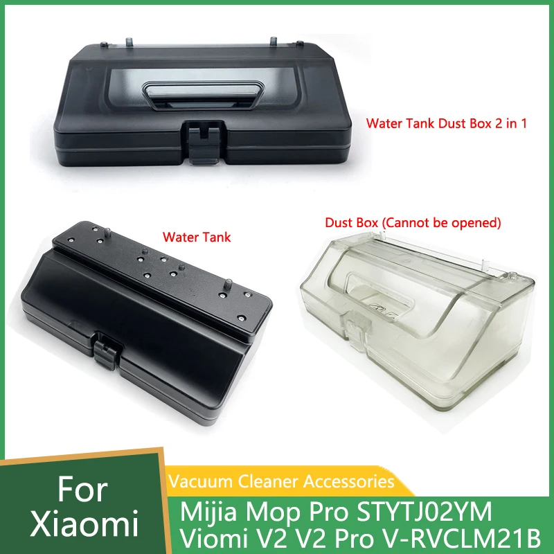 2 in 1 Water Tank Dust Bin Box For Xiaomi Mijia Mop Pro STYTJ02YM MVXVC01-JG VIOMI V2 Pro Robot Vacuum Cleaner Parts Accessories