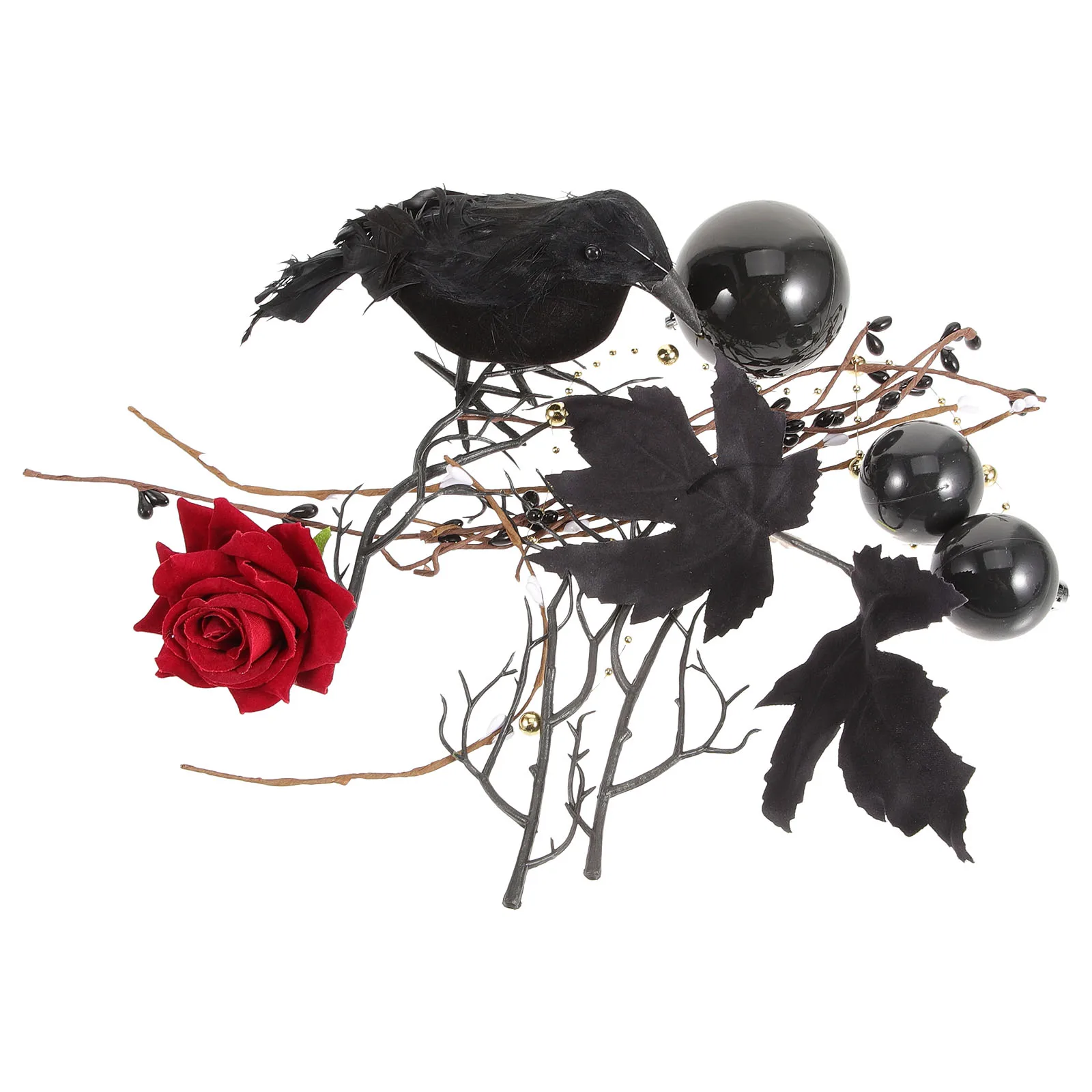 

Dead Branches Pumpkin Decoration Spooky Accessories Halloween Table Party Decorations Miniature Home Centerpiece Plastic