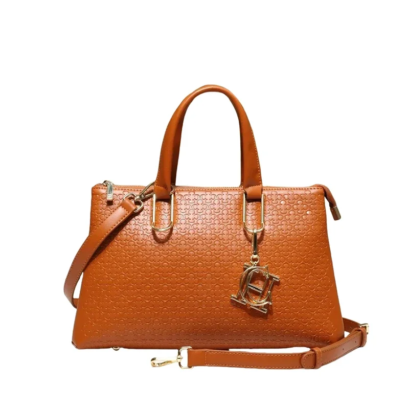 

CH Women's Tote Bag Fashion Solid Color Simple Everyday Commuter Style Monogram Print Design Shoulder Bag