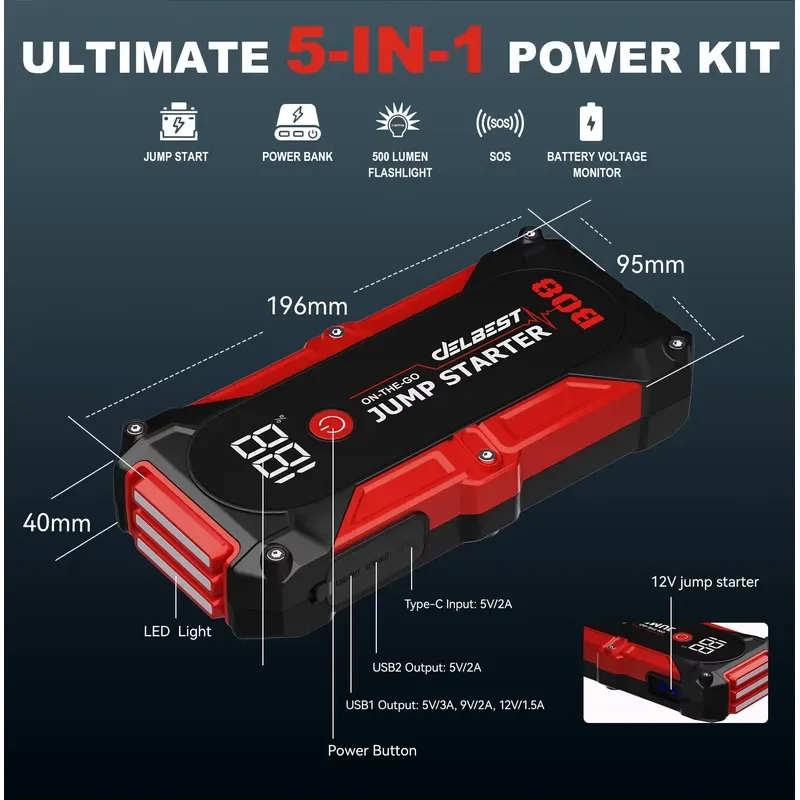 Pro Series Emergency Start Power Supply - Powers a dead battery in seconds and charges your device anywhere