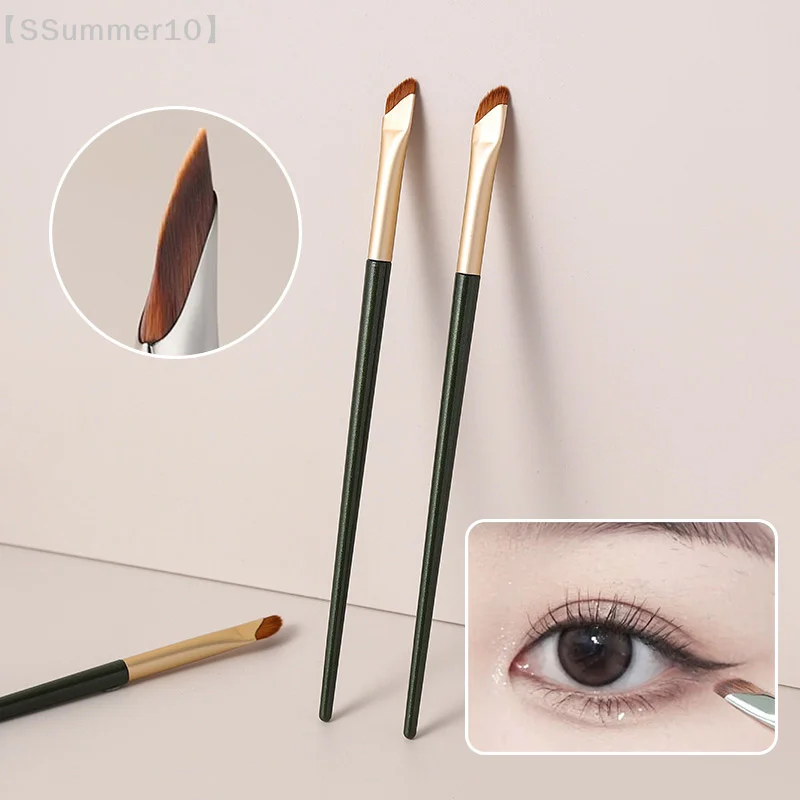 【SSummer10】Upgrade Slanting Flat Sickle Eyeliner Eyebrow Brush - Wool Fiber Eye Brow Contour Professional Makeup Tool【SS】