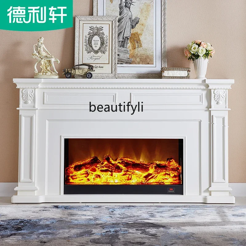 American fireplace decorative cabinet European fireplace rack Electronic fireplace core simulation Fire home