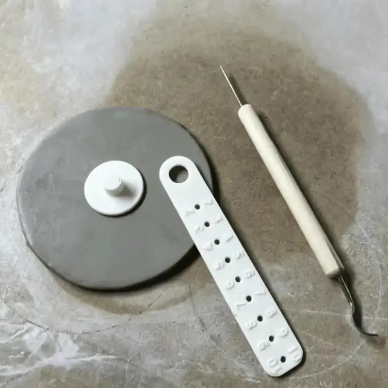 1 Set Pottery Clay Circular Cutting Ruler Divider Flexible Perforated Clay Craft Tool