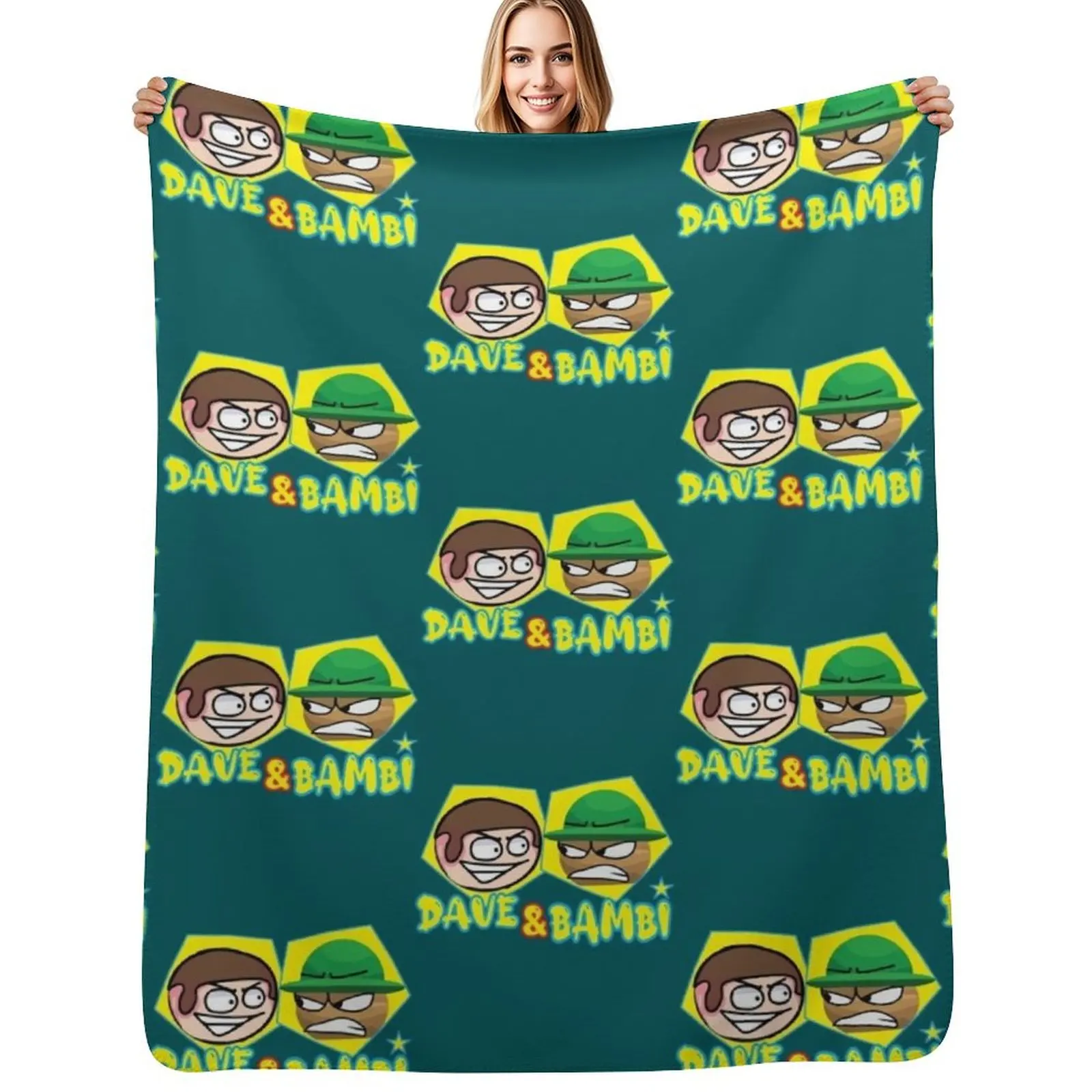 

dave and bombi fnf (1) Throw Blanket heavy to sleep Furry Flannels Warm Blankets