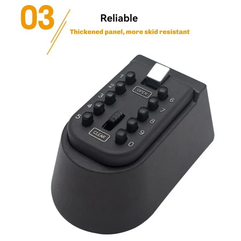 24-Hour Delivery 2X Wall Mounted Key Safe Box - Weatherproof 10-Digit Combination Lock, Storage For Home & Outdoor Us