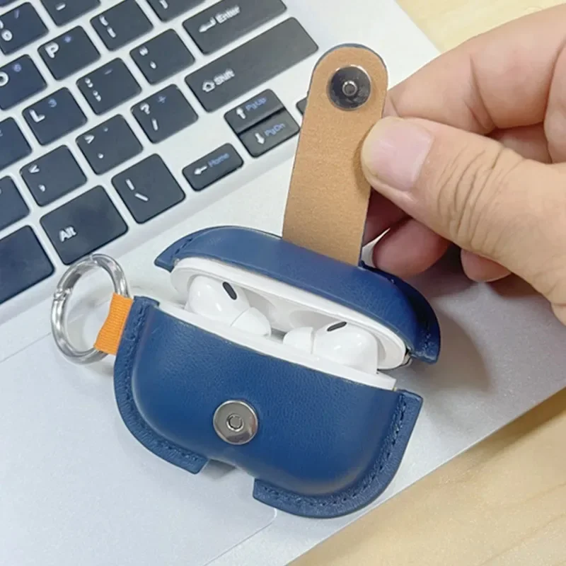 Мягкий чехол для наушников Apple Airpods Pro, роскошная сумка для хранения из искусственной кожи, чехол для наушников Airpods 4 3 pro 2n gene