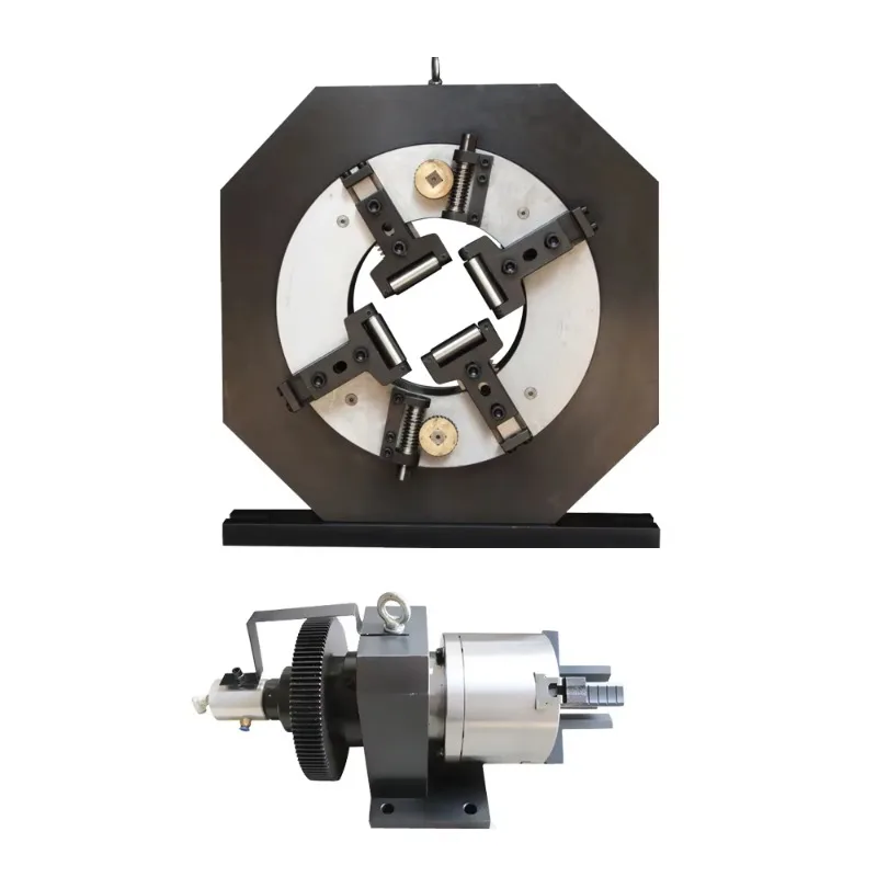Low Cost Manual Dual Acting Chuck and Split Type Solid Pneumatic Feeding Chuck for Laser Tube Cutter Diameter 160mm 220mm