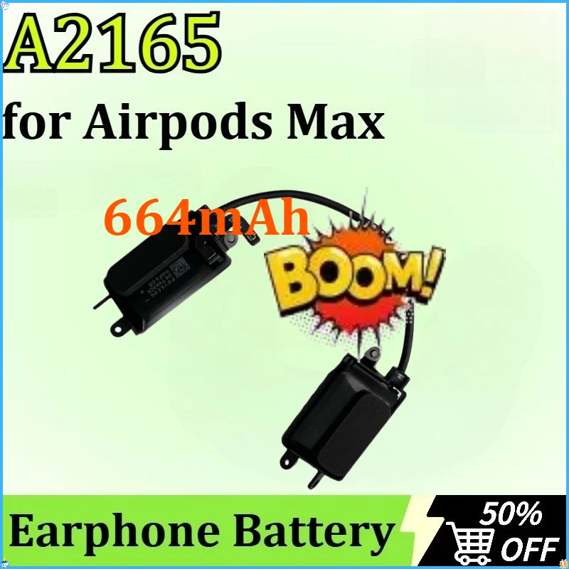 

For Airpods Max High-Capacity Replacement Batteries Newly Upgraded A2165 664mAh Earphone Battery