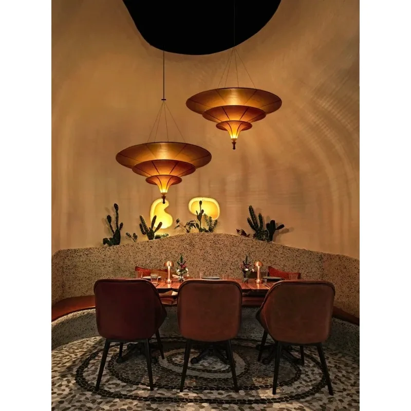 

Юго-Восточная Азия ваби-саби светодиодный подвесной светильник Umberalla в форме бумаги люстра украшение дома комнаты гостиная столовая лампы светильники