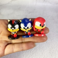Cute Shadow the Hedgehog Sonics Knuckles the Echidna Q Version Figure Collectible Model Cute Cartoon Statue Kids Gift for Kids
