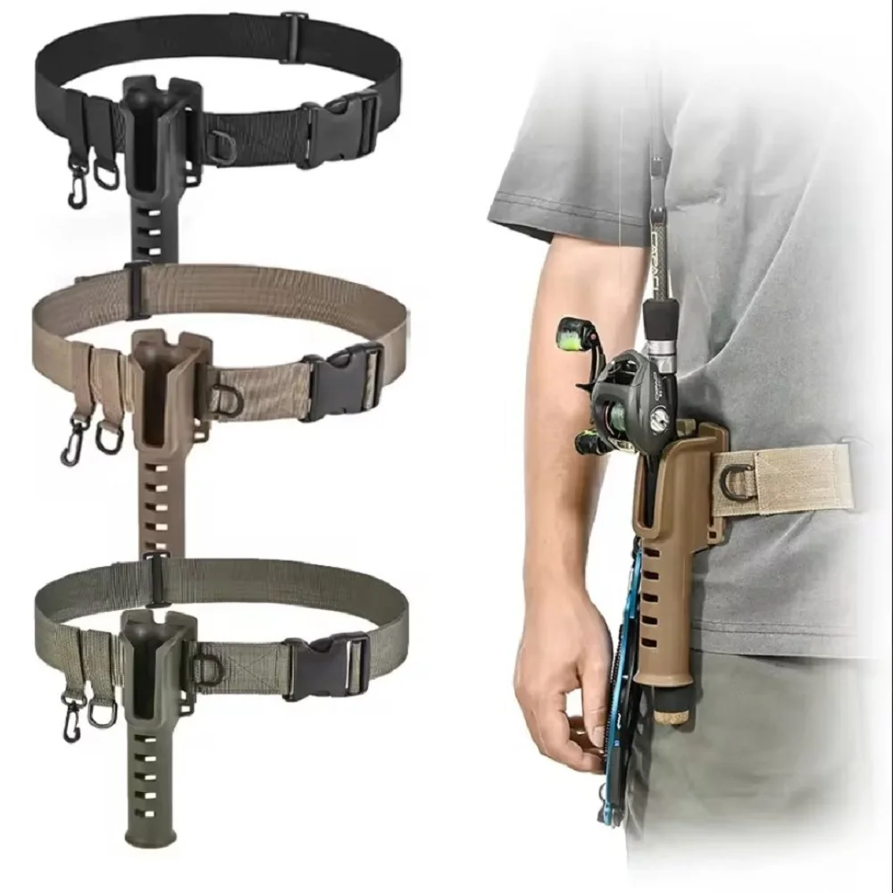 Portable Belt Rod Holder Fishing Gear Accessory With Adjustable Waist Fishing Rod Insertion Device Fishing Accessories Outdoor