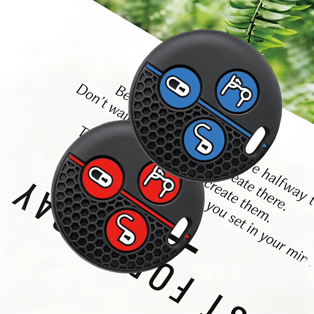 Anti-Scratch Honeycomb Key Fob Case for Mercedes Benz Smart City Roadster Fortwo, Non-slip Silicone Remote Key Sleeve